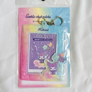 Brand New Sanrio kuromi holding balloon instant kpop photo card holder keychain